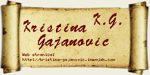 Kristina Gajanović vizit kartica